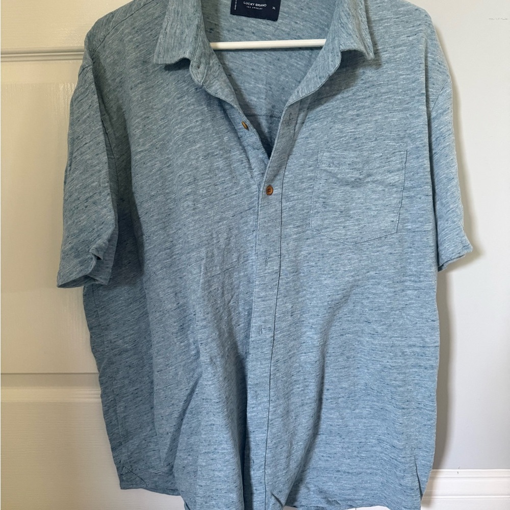 Lucky Brand Light Blue Casual Button Down Shirt